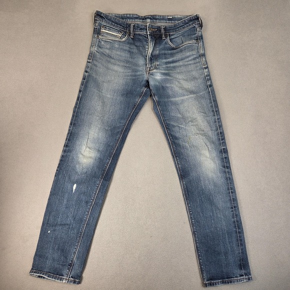 Japanese Selvedge Jeans Mens 32x30 Slim Striaght Whiskers